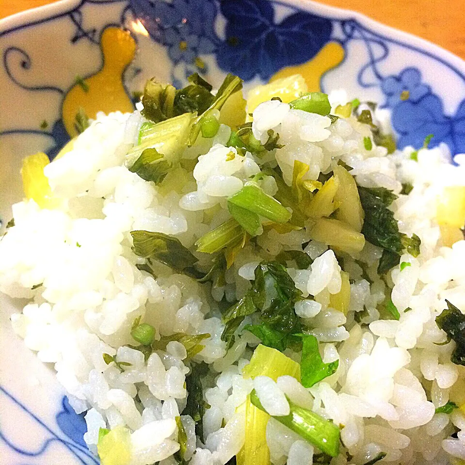 夏の菜飯〜自家製セロリの浅漬けとクレソンの混ぜご飯☆|angiee♡さん