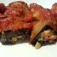 Veggie eggplant rolls