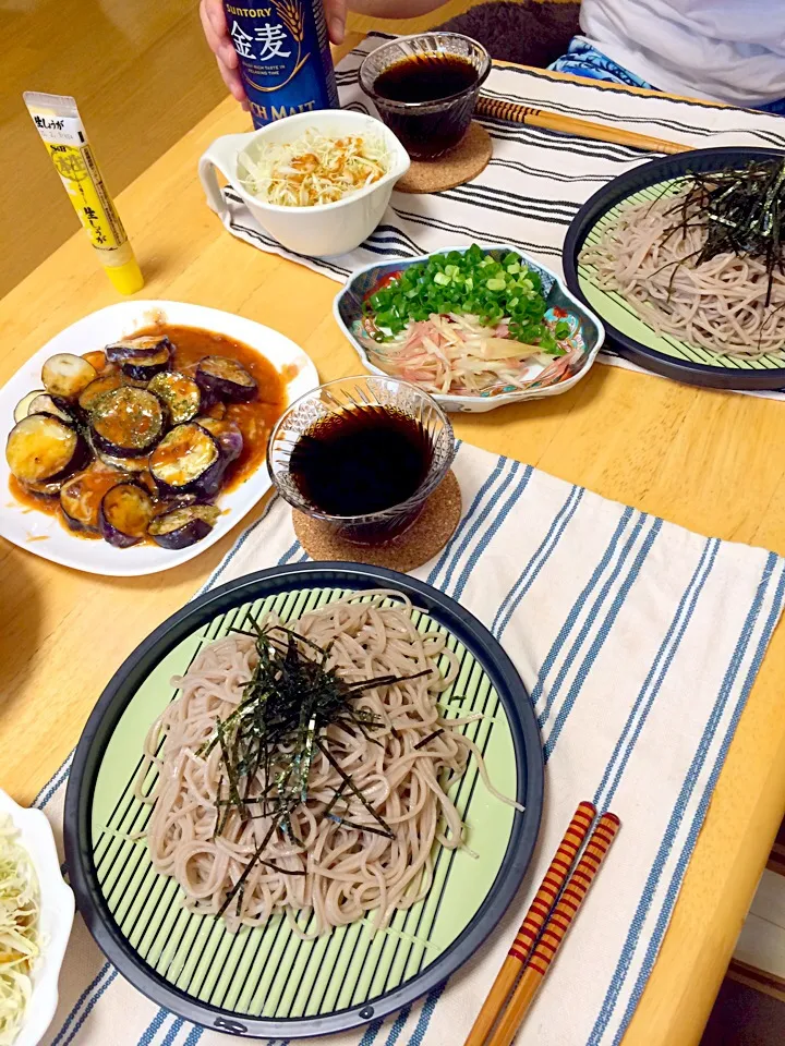 ざるそばと茄子のトマトチーズ炒め|misakiさん