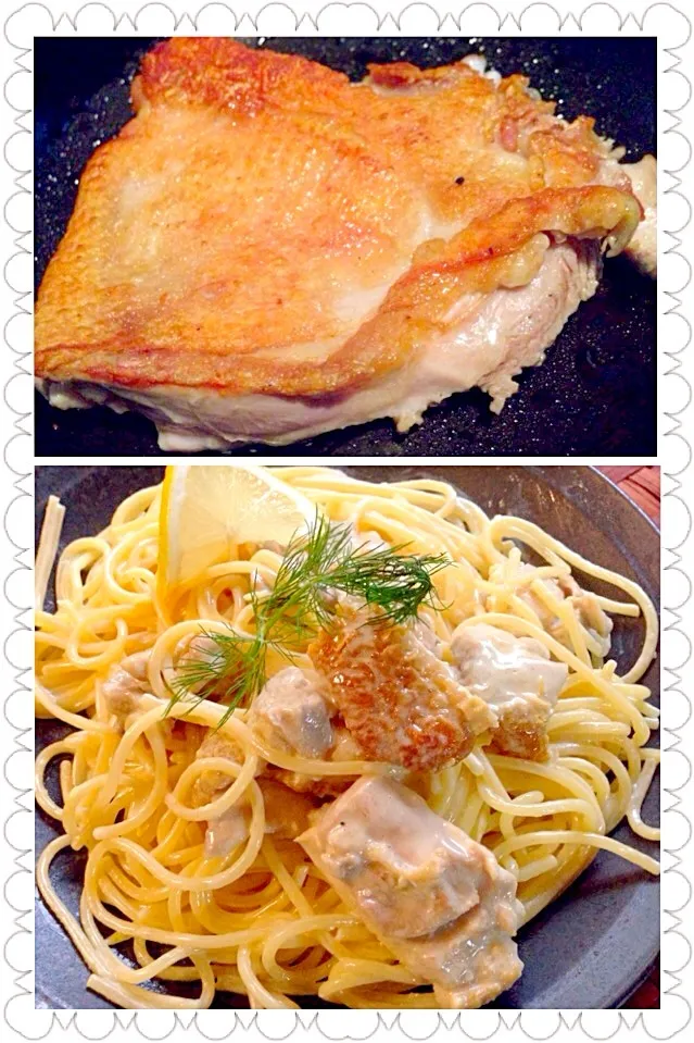 Chicken Lemon cream pasta🍋ﾁｷﾝﾚﾓﾝｸﾘｰﾑﾊﾟｽﾀ|🌈Ami🍻さん