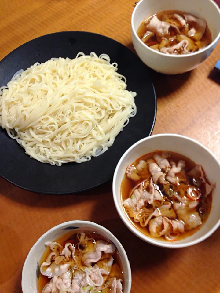 ピリ辛つけ肉うどん|中華蕎麦 銀時さん