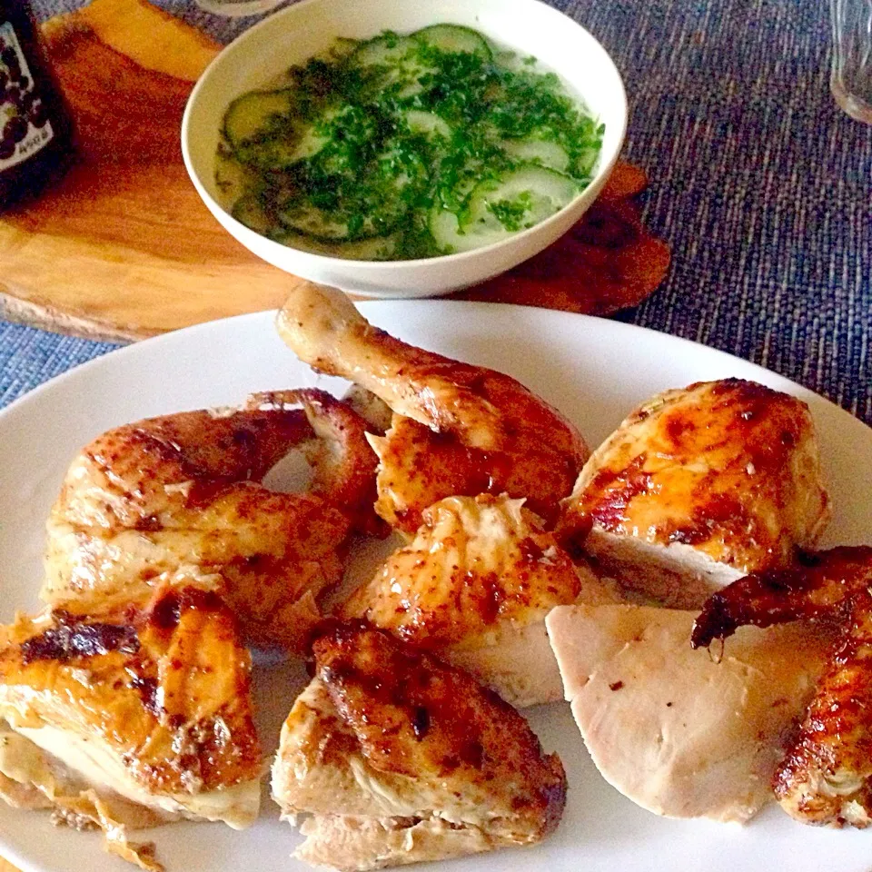 Tuscan chicken with rosemary and cucumber side dish|KC Agustinさん