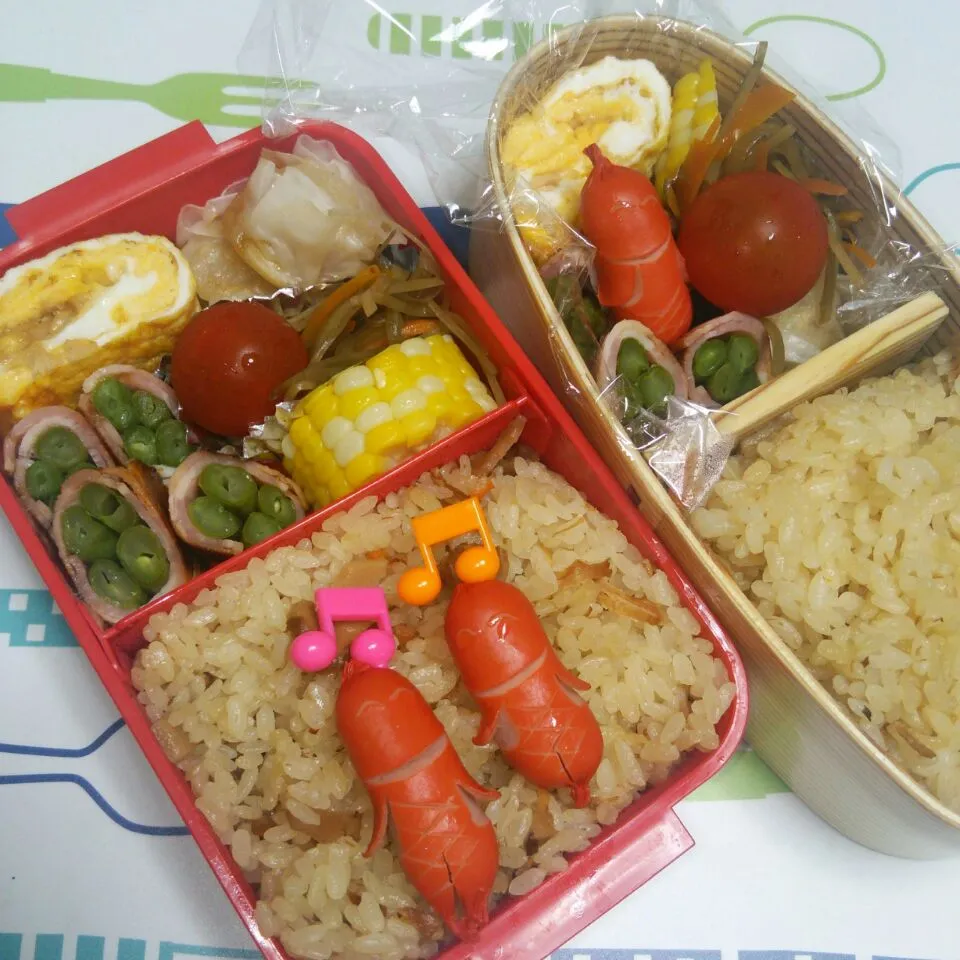 Snapdishの料理写真:7月14日　高校生女子＆オレ弁当|クッキングおやぢさん