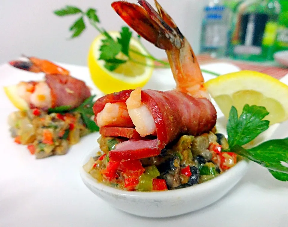 Turkey Bacon Butterfly Shrimps|Mich Liowさん