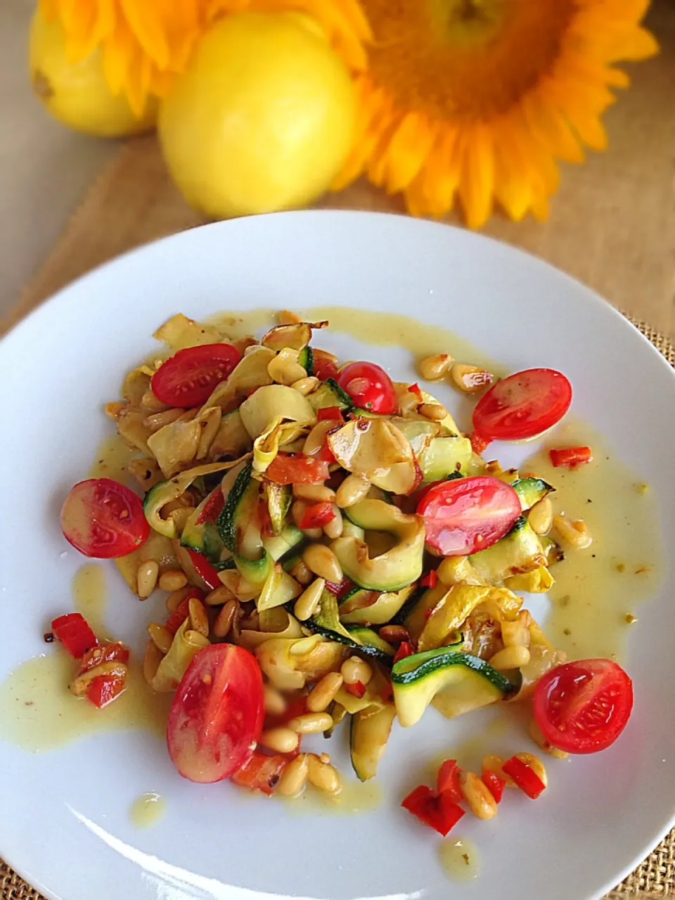 Snapdishの料理写真:Ribbon Zucchini and Summer Squash Summer Salad|lindsay robesonさん