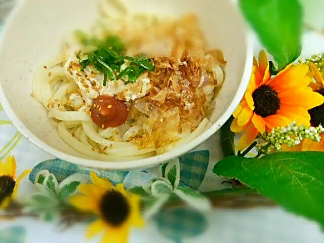 鶏ささみの梅しそぶっかけうどん|よっしー(=^ェ^=)さん