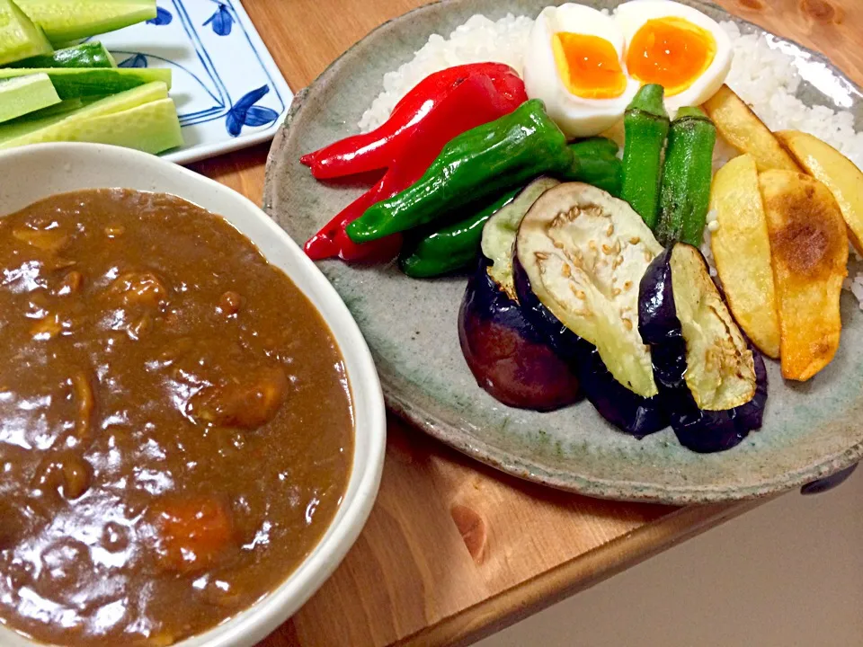 夏野菜のチキンカレー|ぷみねーさん