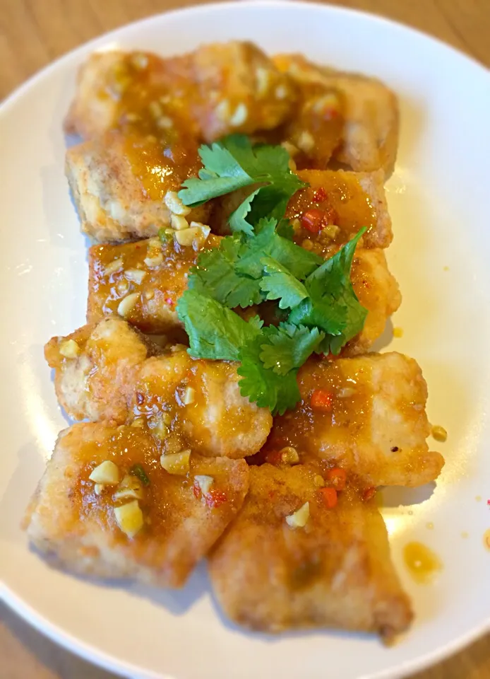 Fried Seabass with Thai spicy lime sauce|Rita L'amoritaさん