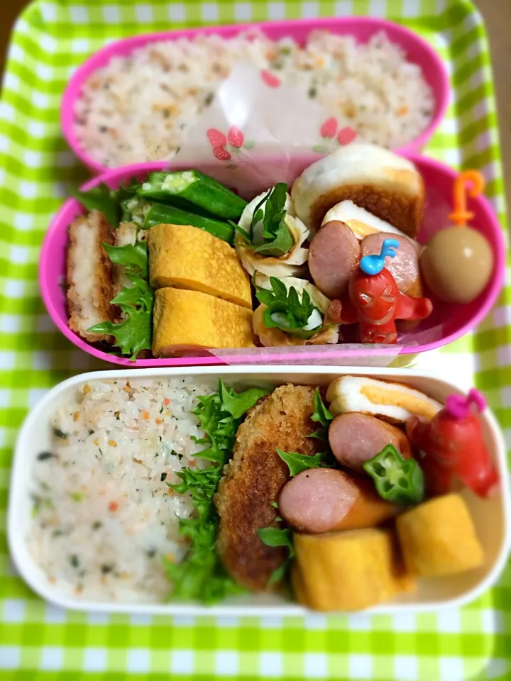 Snapdishの料理写真:JK楓と祈のお弁当7/15|よこたんさん