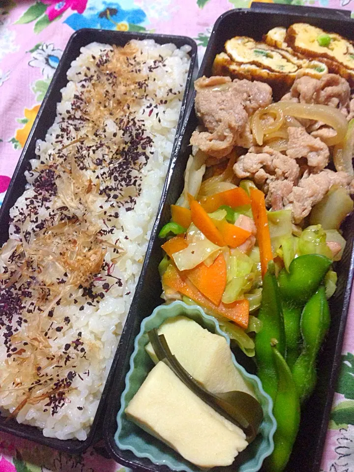 Snapdishの料理写真:生姜焼き弁当|ゆかりすさん