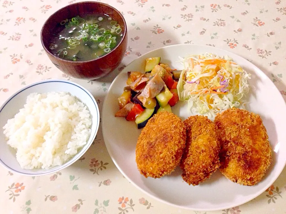 あるもので！手作りコロッケ定食|りりかさん