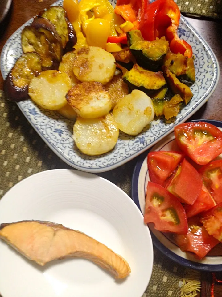 塩鮭 野菜の焼き浸し 🍅|掛谷節子さん