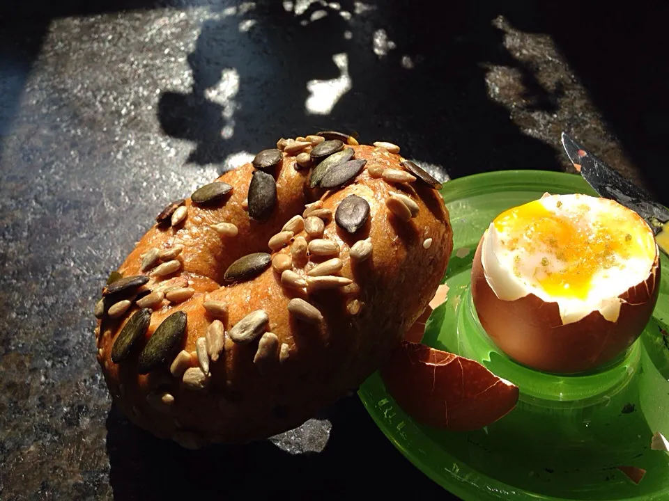 Bagel 'n eggs Let the sunrise!|Aliceさん