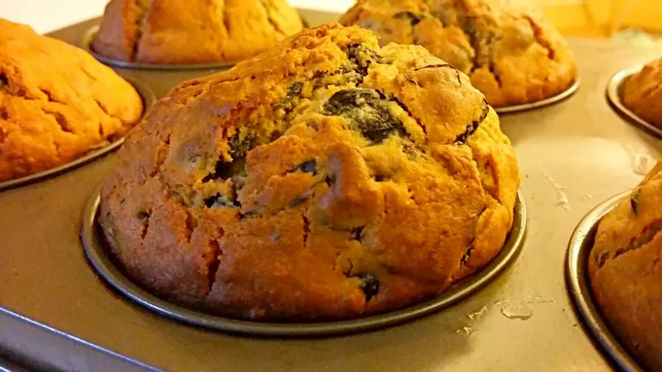 A fresh batch of blueberries & oats muffins out of the o!ven|Skyeさん