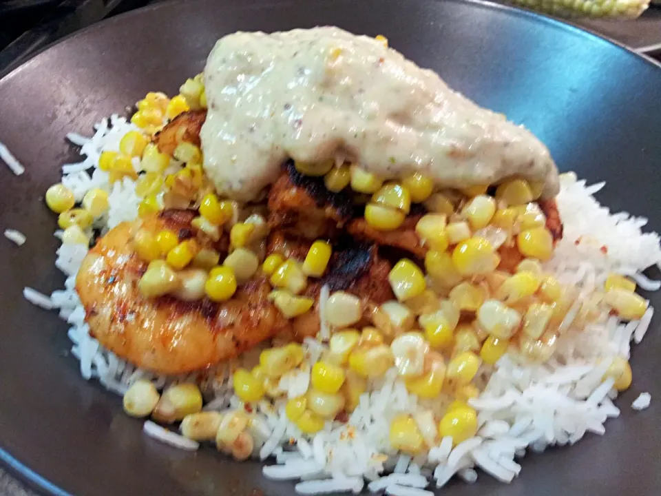 Cajun Shrimp with sauteed corn and Remoulade|Kkartsさん