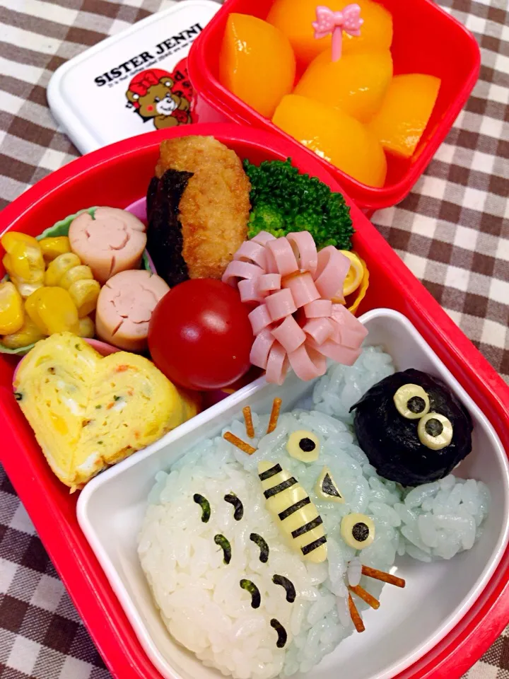 1学期終わり〜(￣O￣;)のトトロお弁当‼|ひよさん