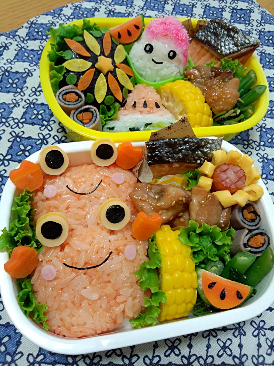 夏☆
“かにｻﾝ＆『夏といえば○○』大集合！”のお弁当٩(๑>∀<๑)۶|Junkoさん