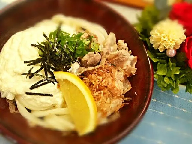 わさび風味の豆腐ぶっかけうどん|よっしー(=^ェ^=)さん