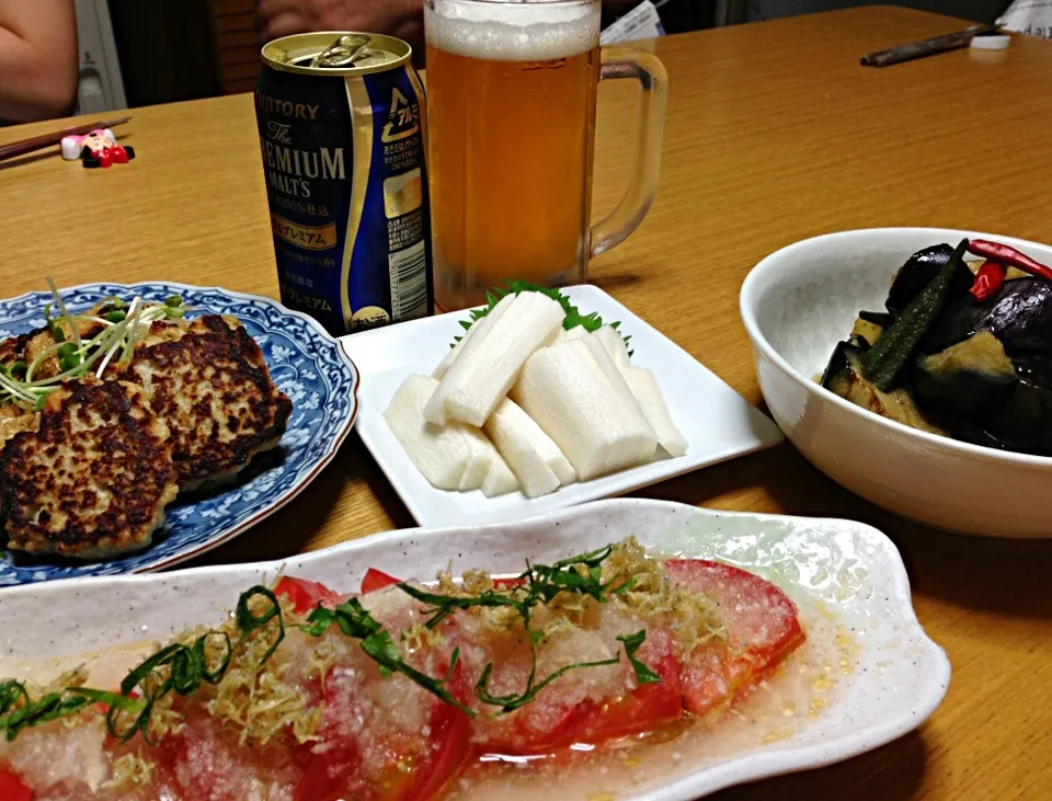 Snapdishの料理写真:炎天下の中頑張るパパさんにスタミナを👍👍🍺🍺🍺|川上千尋さん