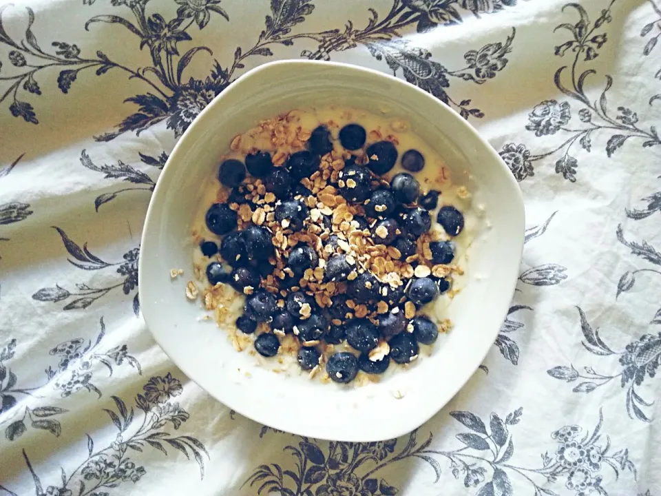 #blaubeeren #joghurt #haferflocken #lowcarb #fitness|lena blablaさん