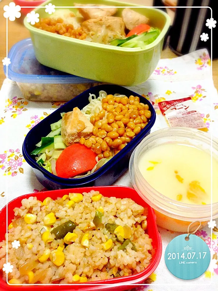 中学生と夫の弁当🍱|かずきっちんさん