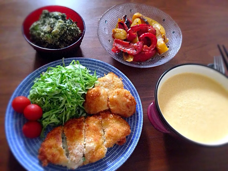 紫蘇チーズチキンカツとホタテフライ|noryさん