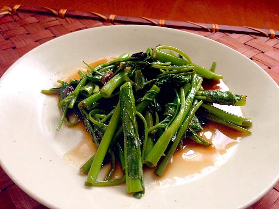 Oyster Sauce stir-fried of Water Morning Glory🌿炒甕菜(空芯菜のｵｲｽﾀｰｿｰｽ炒め)|🌈Ami🍻さん