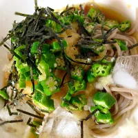 Snapdishの料理写真:大根おろしとオクラ蕎麦|Sebastianさん