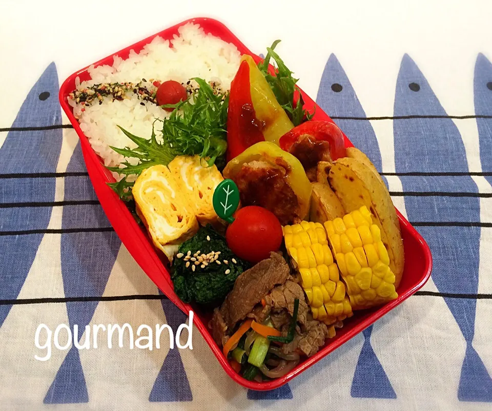 Snapdishの料理写真:2014.7.17 息子お弁当♪|プーティさん