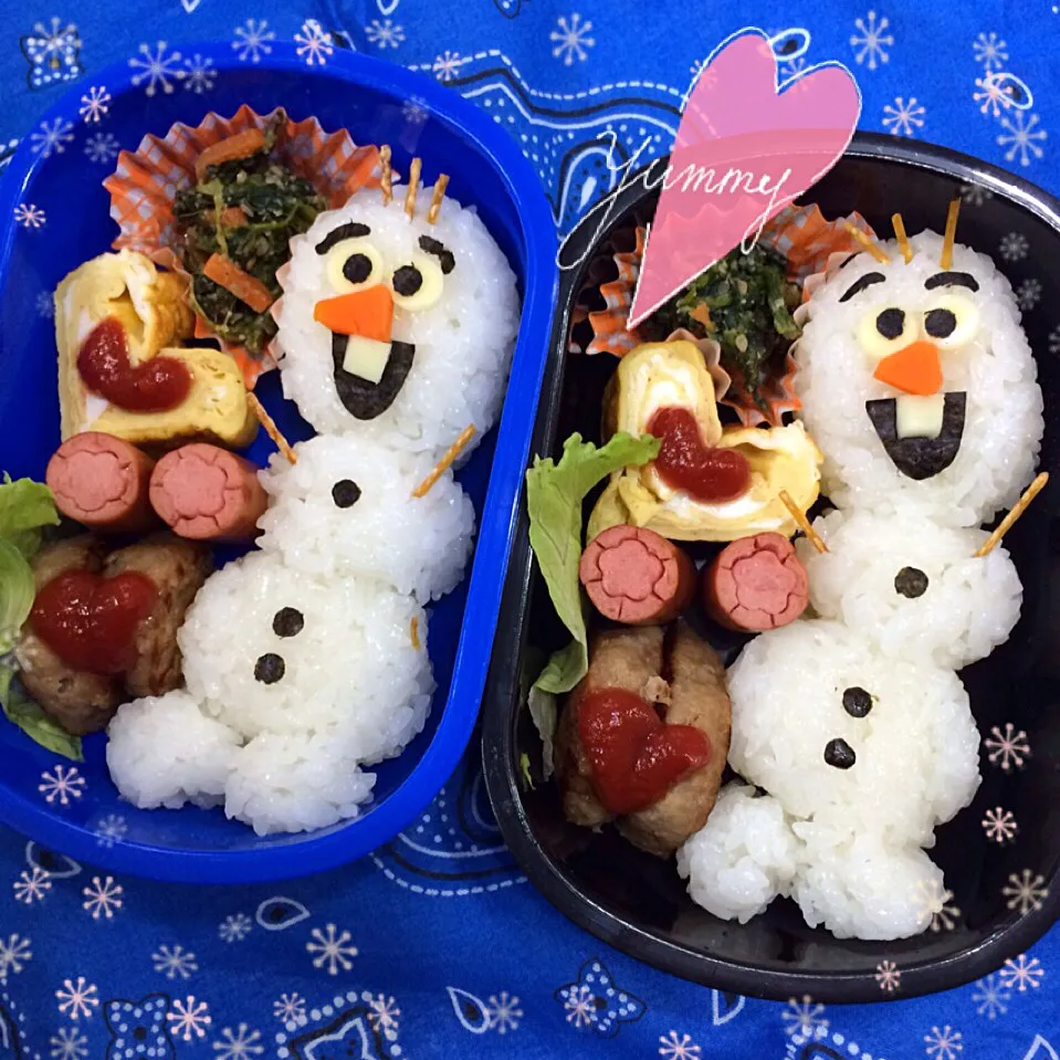 Snapdishの料理写真:アナと雪の女王☆オラフ弁当|ひぃちゃんさん