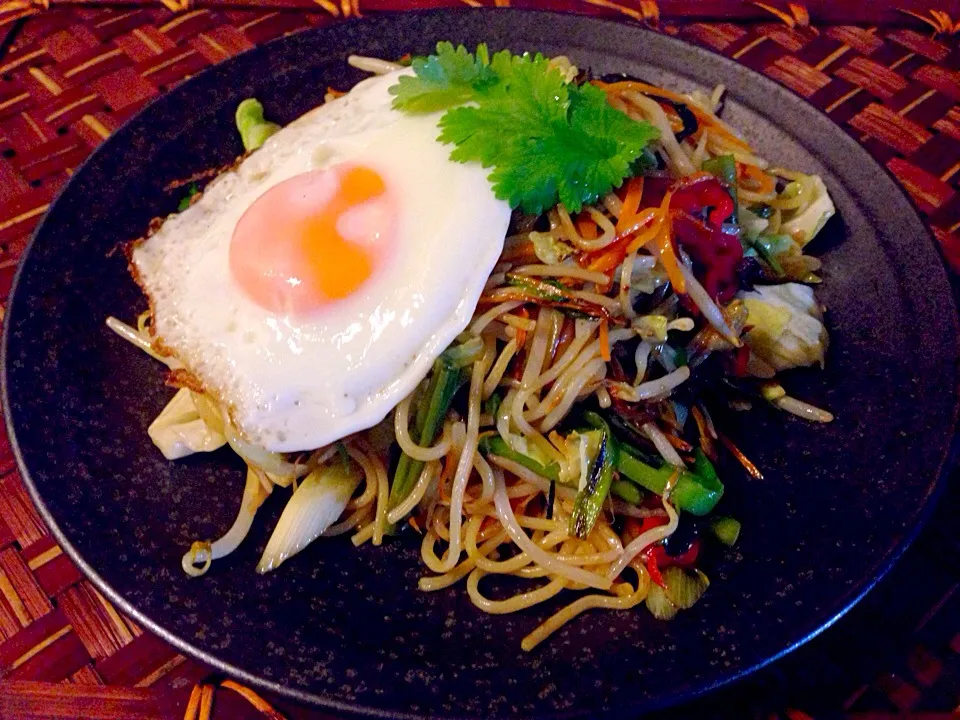 Midnight Salt fried noodles🍳深夜の塩焼きそば〜ん for hubby|🌈Ami🍻さん