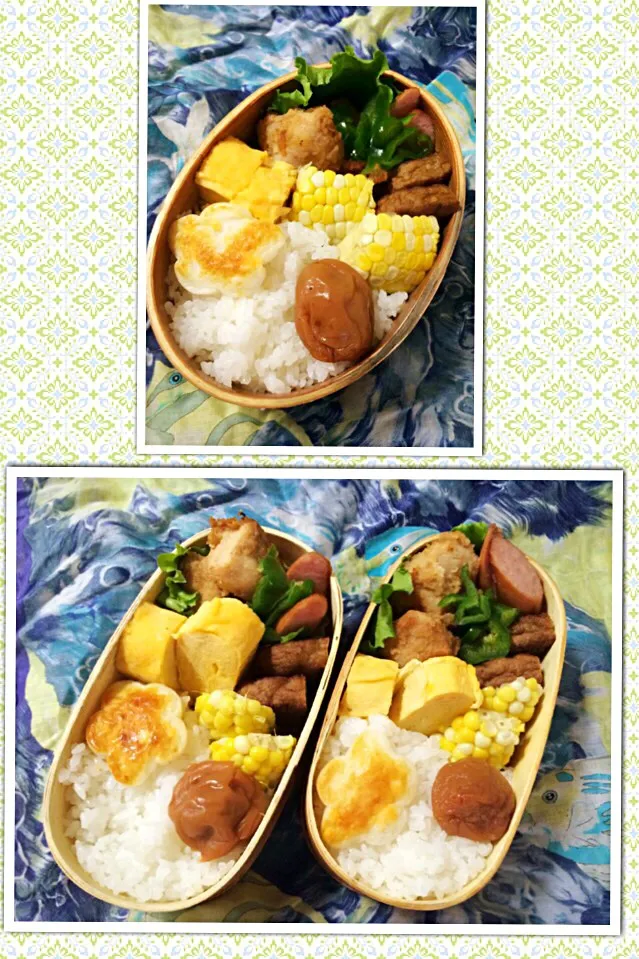 7／18パパ弁当&次女三女部活弁当(テニス)|marinaさん