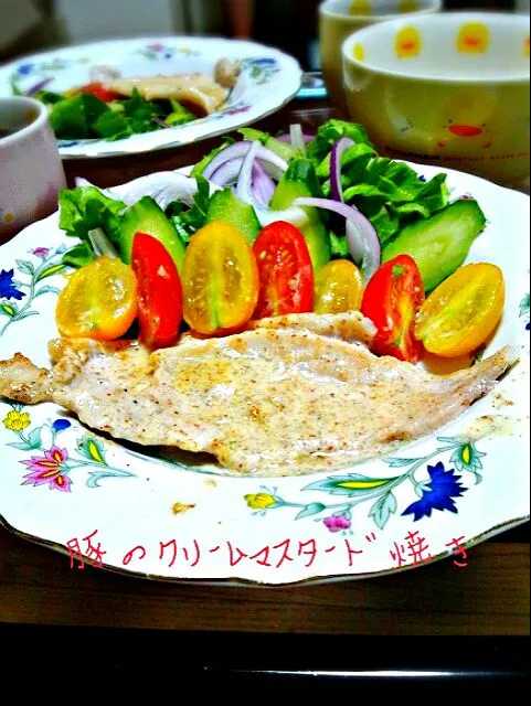 Snapdishの料理写真:豚のクリームマスタード焼き|みったんさん