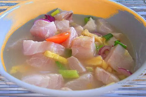 Raw fish dipped in vinegar soaked without cooking or heating #preferably fresh catch fish|EriLorn foodtripさん