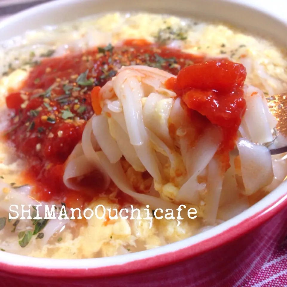 イタリアントマたま煮麺|SHIMAさん