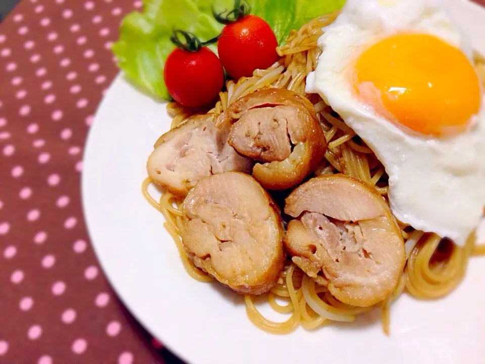 Snapdishの料理写真:ラーメンパスタ♡|Tasoさん