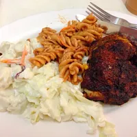 Charco's 1/4 Portuguese Spicy Chicken w 3 side dish(potato, coleslaw, tuna pasta)|Shikin Idrisさん