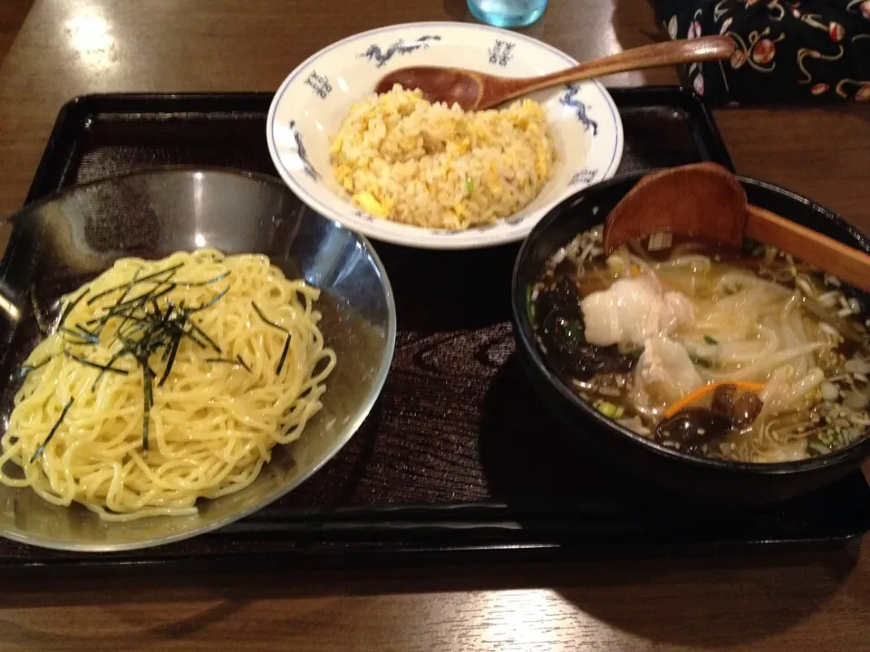 もやし つけ麺＆半チャーハン|おっちさん