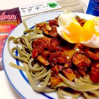 Snapdishの料理写真:パクチー麺バリ風|eko_chanさん