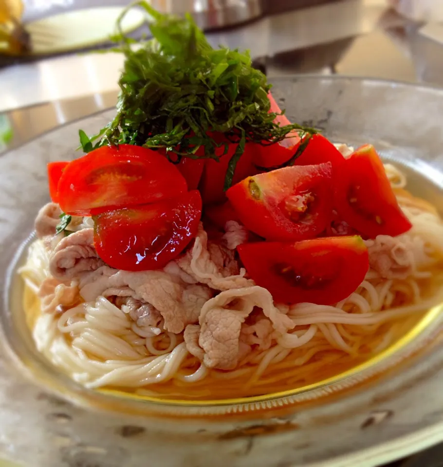 ぶっかけ素麺|喰いしんぼう豚さん