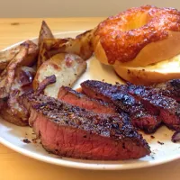 Steak & wedges potato|Chih-Chan Yehさん