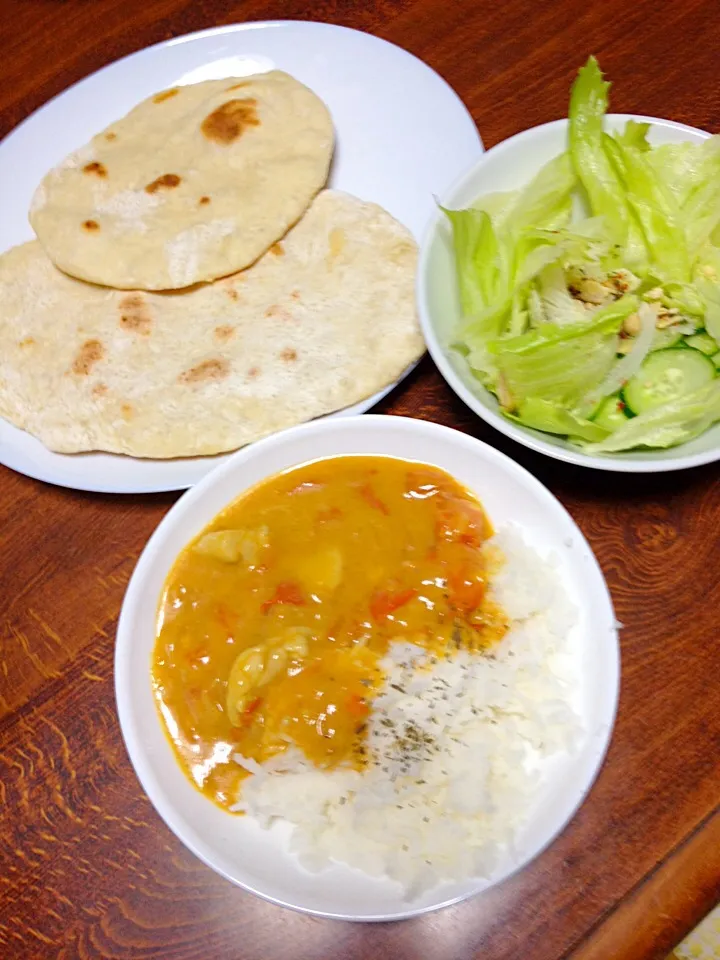 フライパンで“バターチキンカレー”を作って、ナンも手作り。|yumyum😋さん