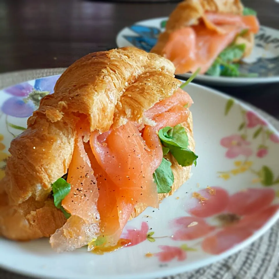 Smoked salmon and wild rockets croissant|Kathy Lim-Smallさん