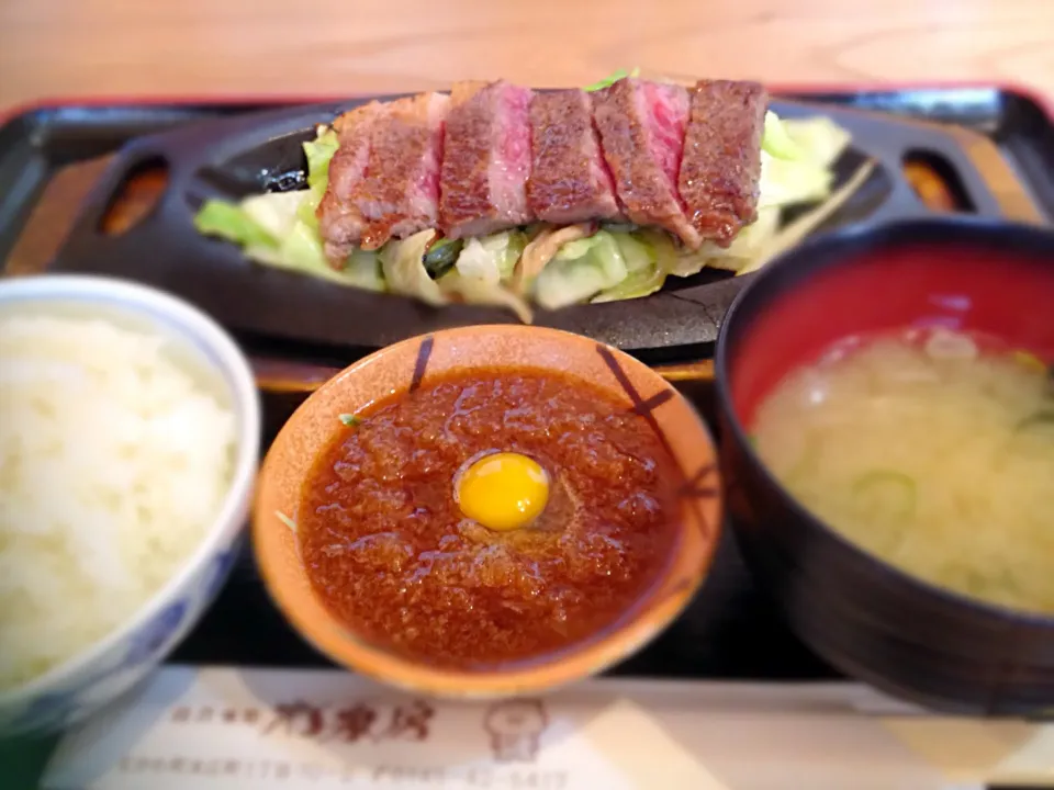 鵡川和牛ステーキ定食|みつなち☆さん