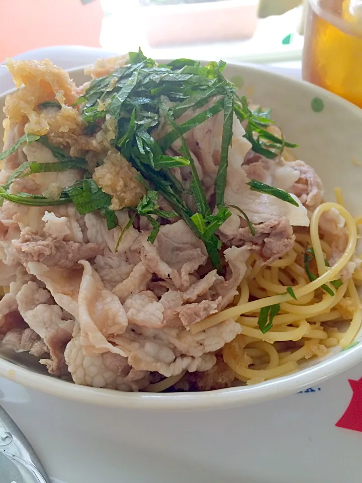 豚しゃぶの冷製パスタおろしポン酢|caoさん