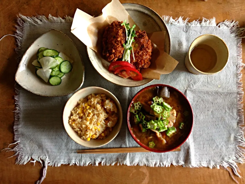 夏っぽい昼ごはん。|ツルさん