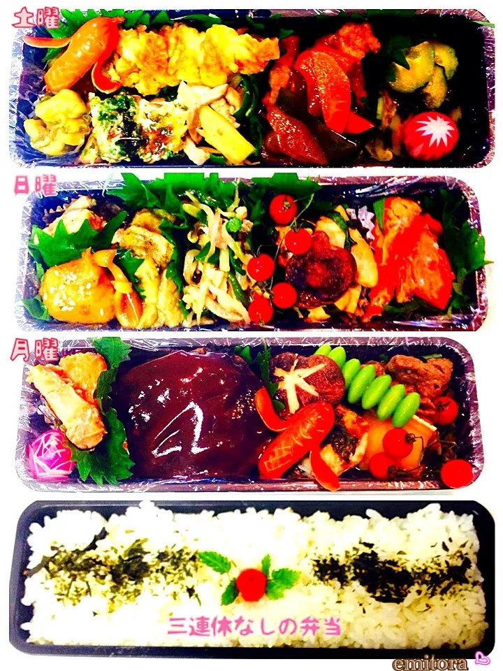 Snapdishの料理写真:三連休なしのお弁当🍱|femi🌿さん