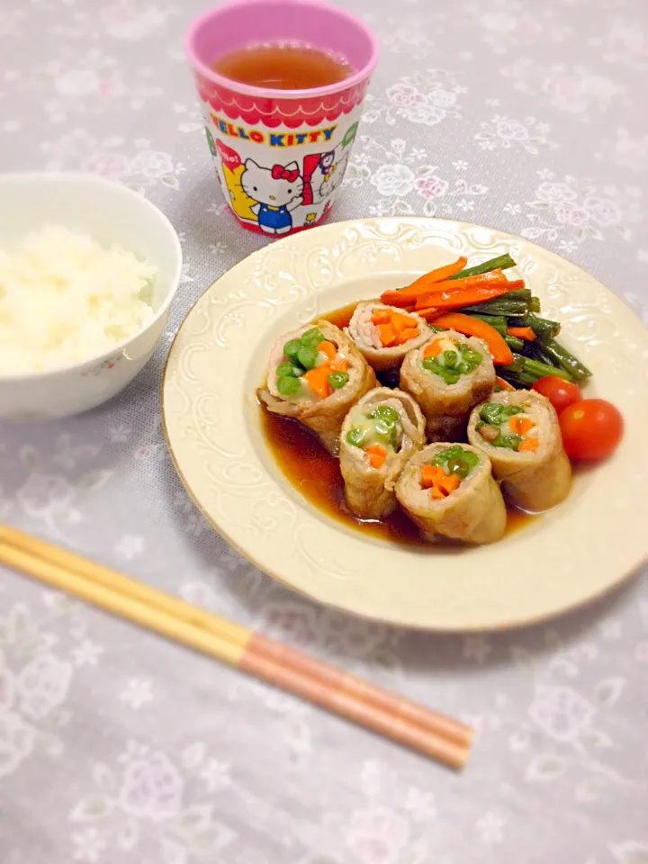 野菜とチーズの肉巻き〜照り焼きソース〜|瑞歩さん