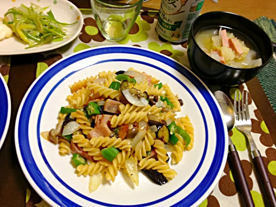 夏野菜のショートパスタ|かなさん