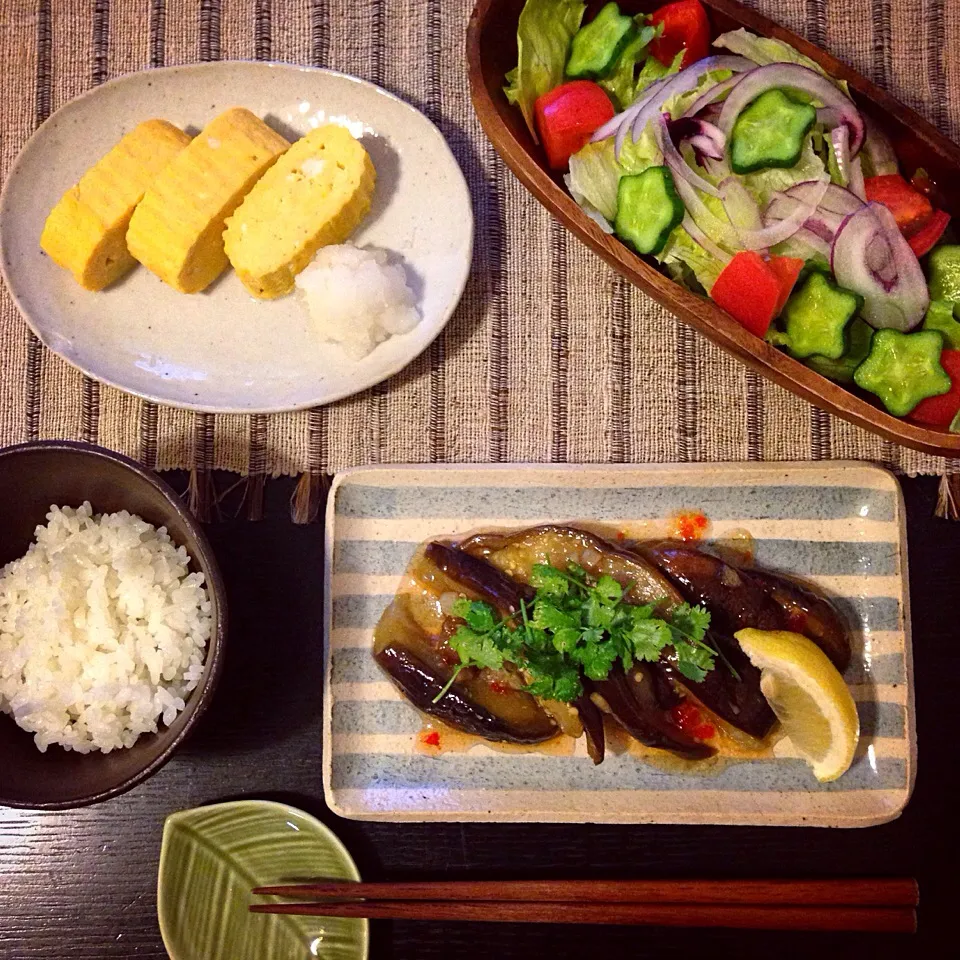 Snapdishの料理写真:今日の夜ご飯  2014.7.18.|あいこ ⁎ˇ◡ˇ⁎さん